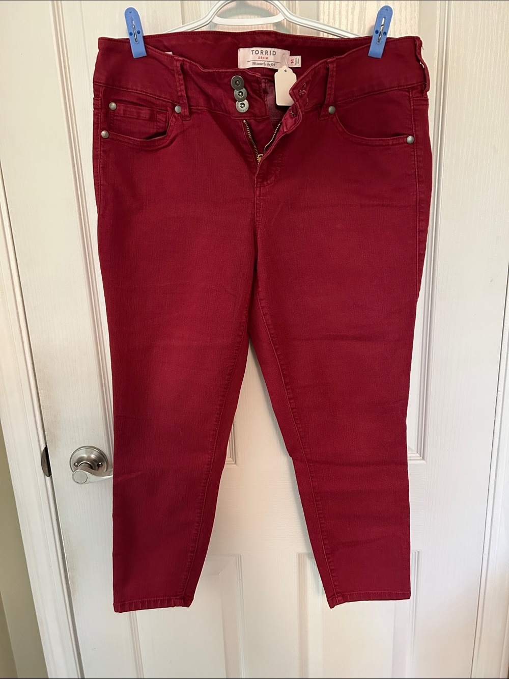 torrid Deep Red Stretch Skinny Jeans